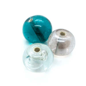 Indian Glass Lampwork: Indian Glass Lampwork Transparent Round 12mm