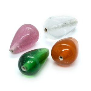 Indian Glass Lampwork Teardrop 20mm x 15mm
