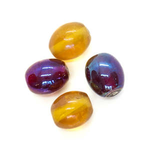 Indian Glass Lampwork: Indian Glass Lampwork Oval 12mm x 10mm
