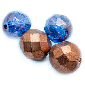 Czech Beads: Czech Glass Firepolished Faceted Round 8mm