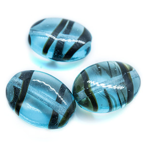 Czech Beads: Czech Glass Pressed Beetle (Oval) Bead 12mm x 9mm