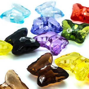 Acrylic: Acrylic Butterfly Bead 15mm x 13mm