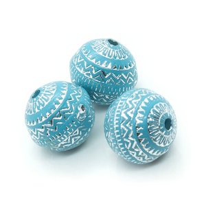 Acrylic Plated Beads 11.5mm x 11mm