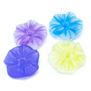 Acrylic Lucite Flower Morning Glory 17mm x 4mm