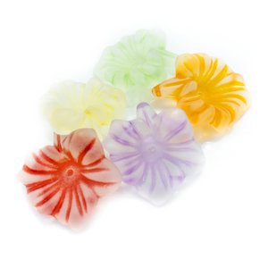 Acrylic: Acrylic Lucite Frosted Flower 31mm x 28mm