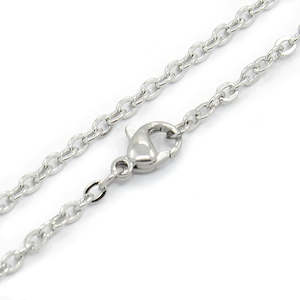 Stringing Material: Stainless Steel Cable Chain with Clasp 60cm x 2.6mm x 0.5mm
