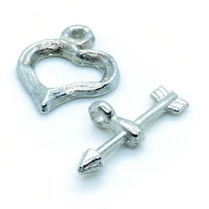 Clasps: Toggle Clasp Heart & Arrow 13mm