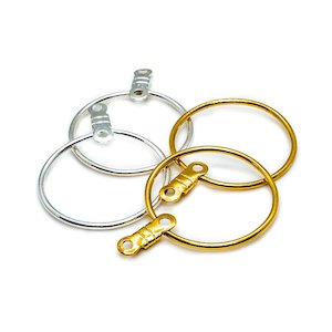 Earring Findings: Smooth Round Drop 20mm