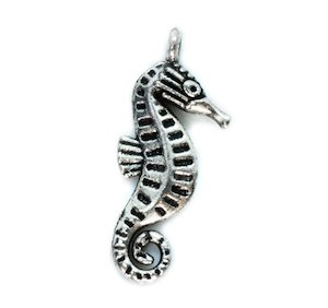 Charms: Tibetan Style Seahorse Charm 22mm x 9mm x 3mm