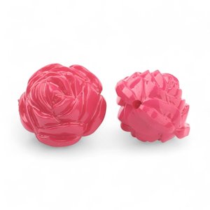 Beads: Opaque Acrylic Flower Beads 24mm x 24mm x 20mm