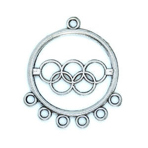 Round Connector Link with Interlocking Circles 30mm x 25mm