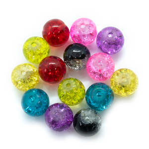 Glass Beads: Glass Crackle Beads 8mm