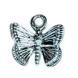 Alloy Butterfly Charm 12mm x 12.5mm x 3 mm