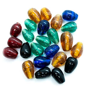 Latest Beads: Translucent Glass Teardrop  10mm x 5mm