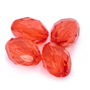 Acrylic Faceted Oval 14mm x 10mm