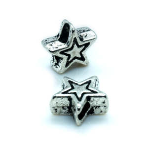 Metal Beads: Tibetan Style Metal Star 6mm