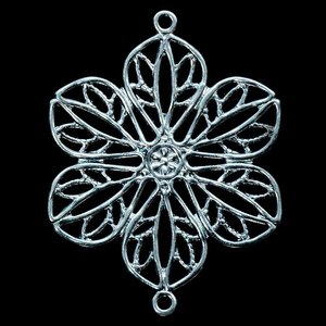 Connectors: Filigree Flower Connector 26mm x 20mm
