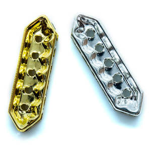 5 Hole Rhinestone Spacer Bar 28mm x 7mm x 4mm