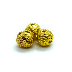 Filigree Round Metal Bead 4mm