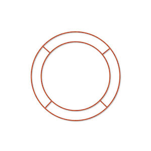 Copper Coated Wreath Frame 35cmd pack of 20 - A Floral Affair