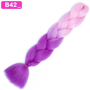 Synthetic Hair Braids: B42 - Jumbo Braiding Hair 24 Inch Ombre Pink/Purple - Afrihair