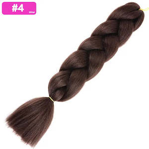 Synthetic Hair Braids: #4 - Jumbo Braiding Hair 24 Inch Dark Brown - Afrihair