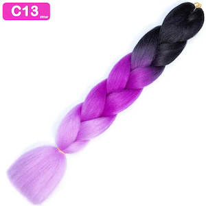 Synthetic Hair Braids 24 Inch Braiding Hair: C13 - Jumbo Braiding Hair 24 Inch Ombre Black/Purple/Light Purple - Afrihair