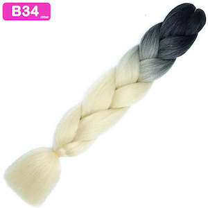 B34 - Jumbo Braiding Hair 24 Inch Ombre Black/Blonde - Afrihair