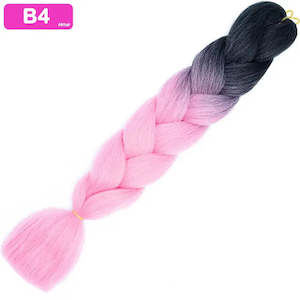 B4 - Jumbo Braiding Hair 24 Inch Ombre Black/Pink - Afrihair