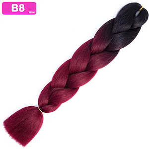 B8 - Jumbo Braiding Hair 24 Inch Ombre Black/Maroon - Afrihair