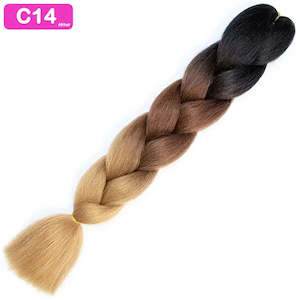 Afrihair Three Tone: C14 - Jumbo Braiding Hair 24 Inch Ombre Black/Brown/Dark Blonde - Afrihair