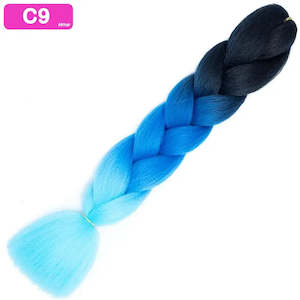 C9 - Jumbo Braiding Hair 24 Inch Ombre Black/Blue/Blue  - Afrihair