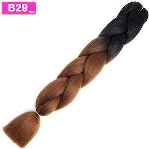 Afrihair Two Tone: B29 - Jumbo Braiding Hair 24 Inch Ombre Black/Brown - Afrihair