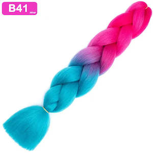 Afrihair Two Tone: B41 - Jumbo Braiding Hair 24 Inch Ombre Pink/Blue - Afrihair