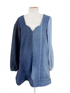 Mini Dresses: Par Moi | Blue Casual Dress | Size S