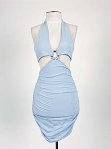 Rabbit Borrows: Tiger Mist | Blue Cocktail Dress | Size S