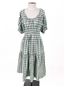 Molly Marsland: Feather and Noise | Green Casual Dress | Size 10