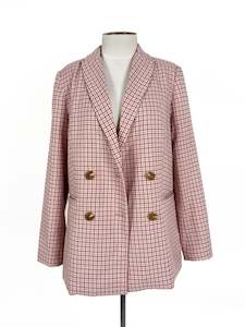 Jackets: Decjuba | Pink Workwear Jacket | Size 8