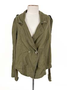 Jackets: Eco Friendly | Green Casual Jacket | Size 12