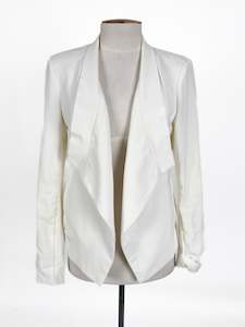 Jackets: Decjuba | White Workwear Jacket | Size 10