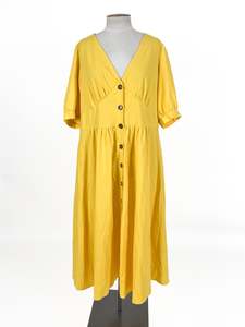 City Chic | Yellow Casual Dress | Size 18