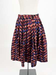 Midi Skirts: Girdear | Red Casual Skirt | Size S