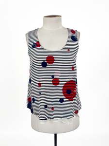 Polka Dots: Marcs - White Tank Top (Size S)