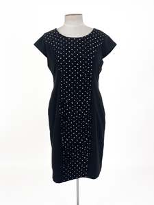 Polka Dots: Max - Black Mini Dress (Size 14)