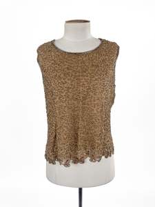 Sequin: Unknown Brand - Beige Top (Size 12)