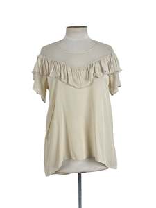 Tops: Unknown Brand - Beige Blouse (Size L)
