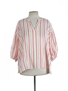 Country Road - White & Red Blouse (Size 12)