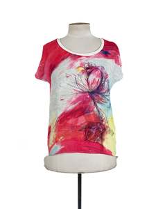 Abercrombie & Fitch - Multicoloured & White T-shirt (Size M)