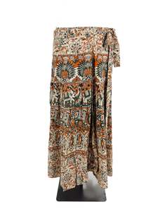 Maxi Skirts: Hand Block - Multicoloured Midi Skirt (Size OS)