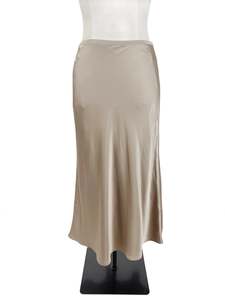 Maxi Skirts: Uniqlo - Beige Midi Skirt (Size L)
